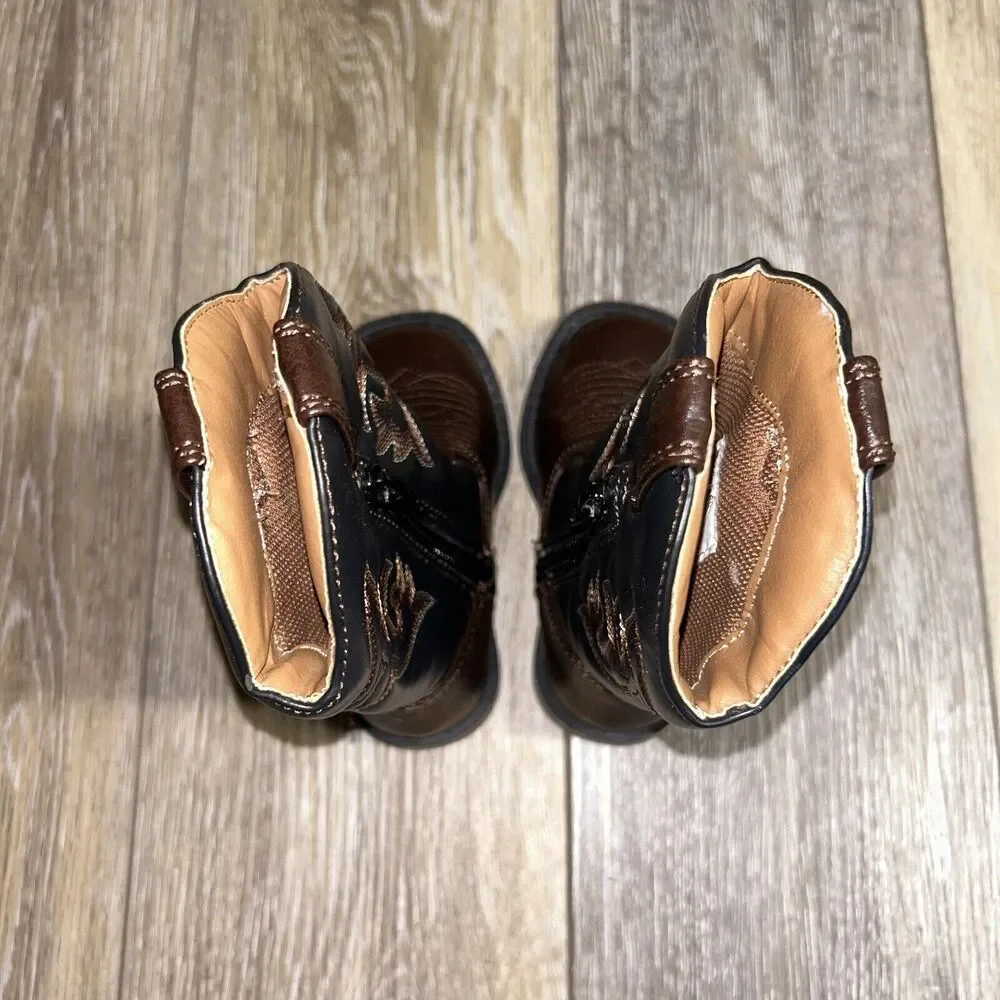 Austin Trading Co Kids Infant Youth US Size 6 Brown Black Western Style Boots